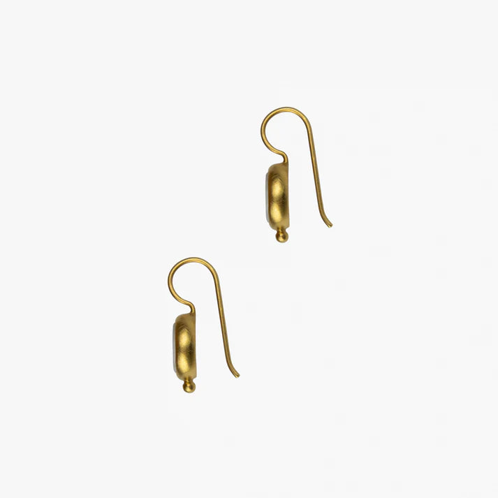 Ohm Ohrhänger Porzellan Sterling Silber & Gold Vermeil handgefertigt Monika Herré