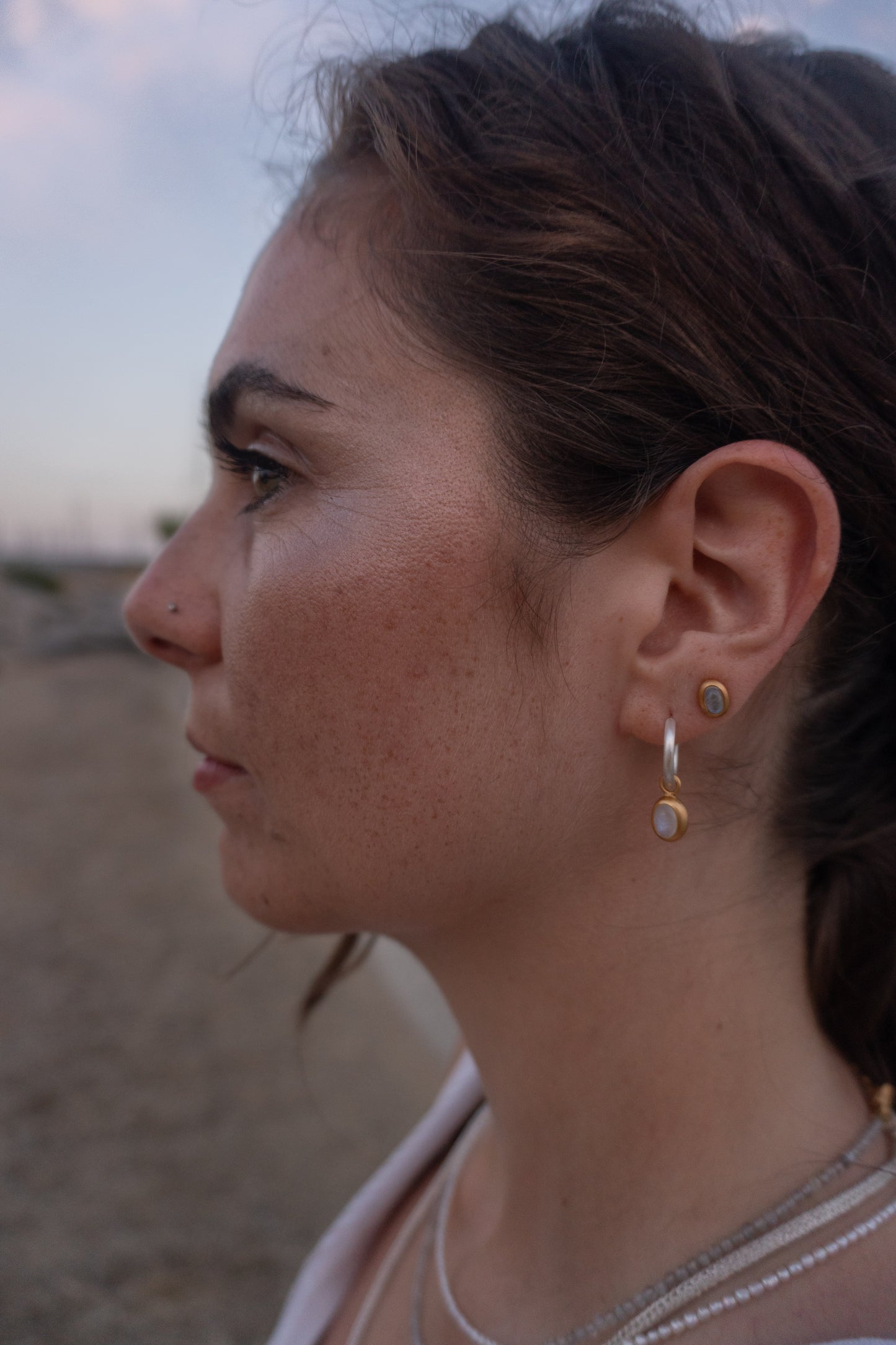 Mondstein Ohrstecker