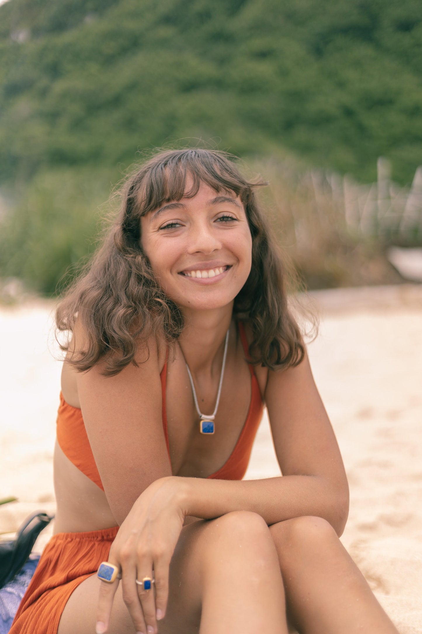 gold Lapislazuli Ring, handmade artisanal Sterling silver ring with a thick gold-plating, goddess Lapis Lazuli jewelry
