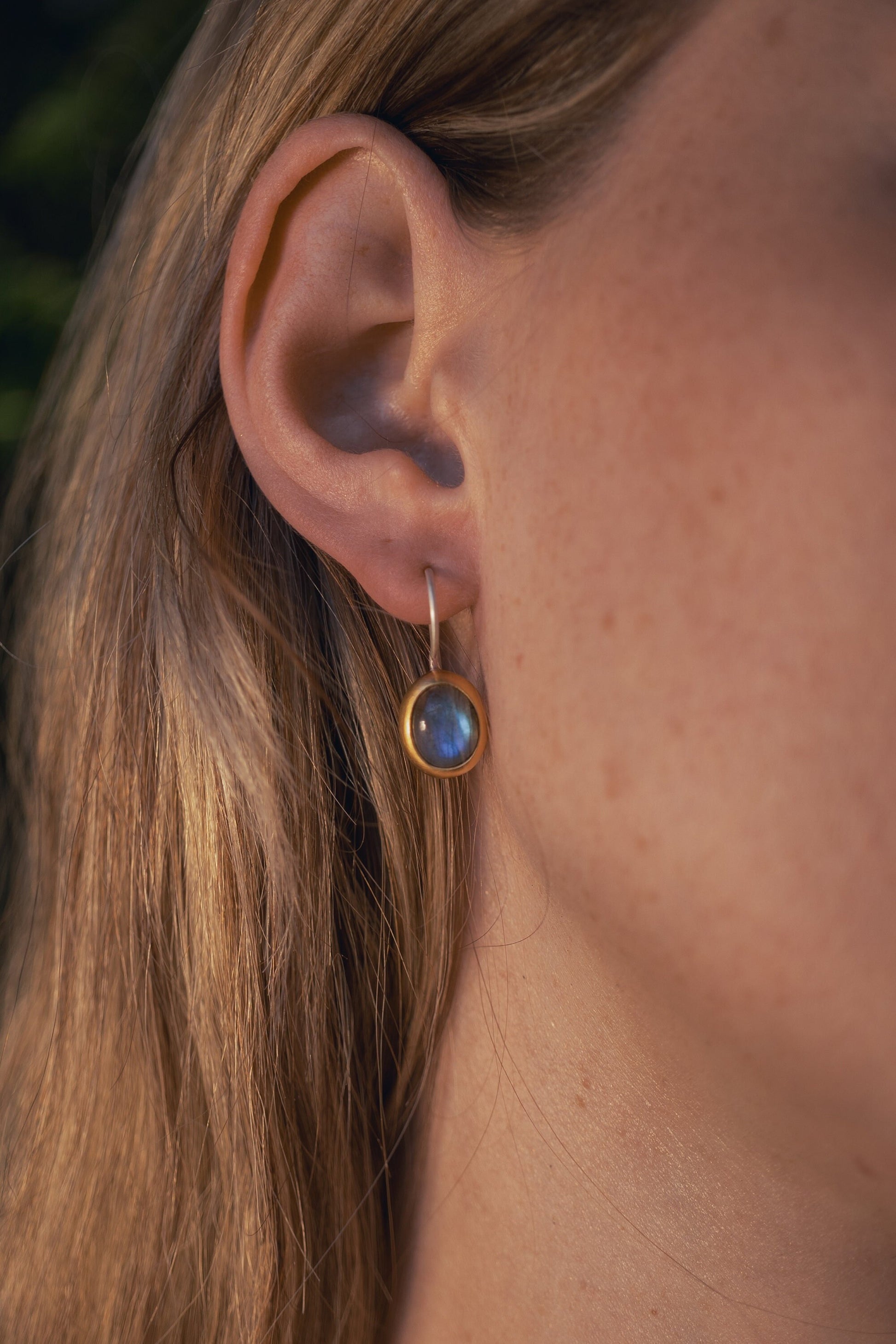 Labradorite earrings, handmade high quality artisanal -earrings, mixed metals -jewelry, Sterling Silver ...jewelry, golden ''' earrings