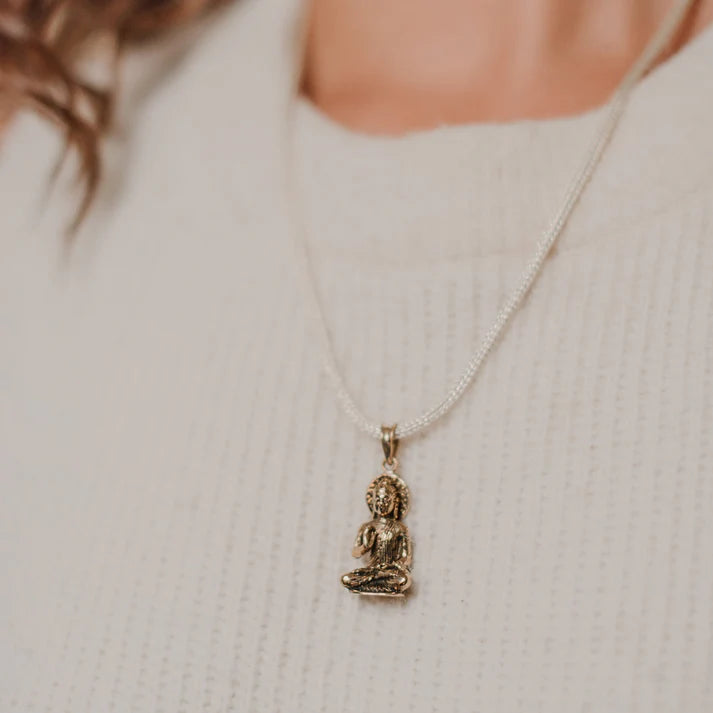 Buddha Anhänger aus massivem Messing & Gold MonikaHerré