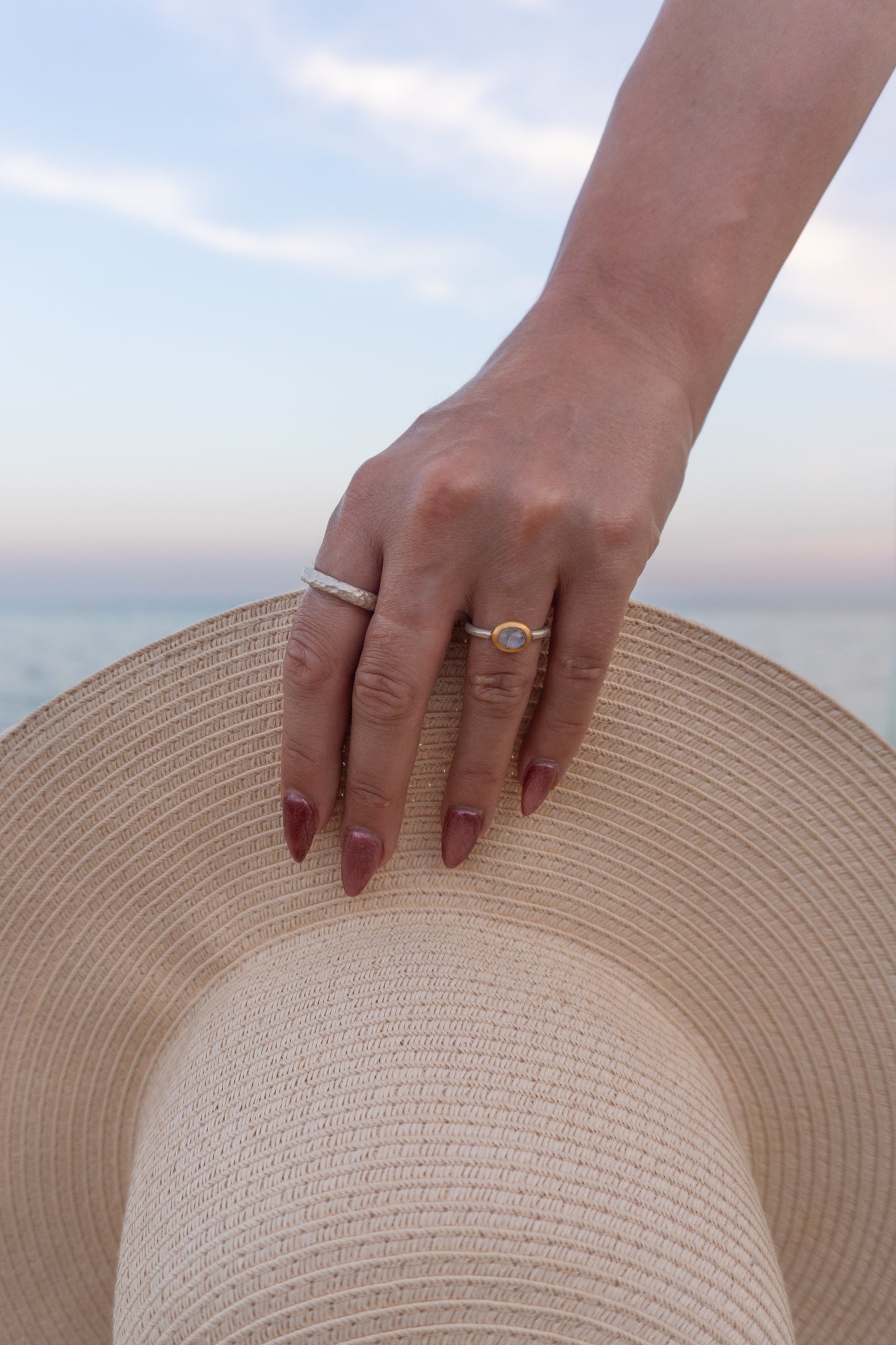 Mondstein Ring klein