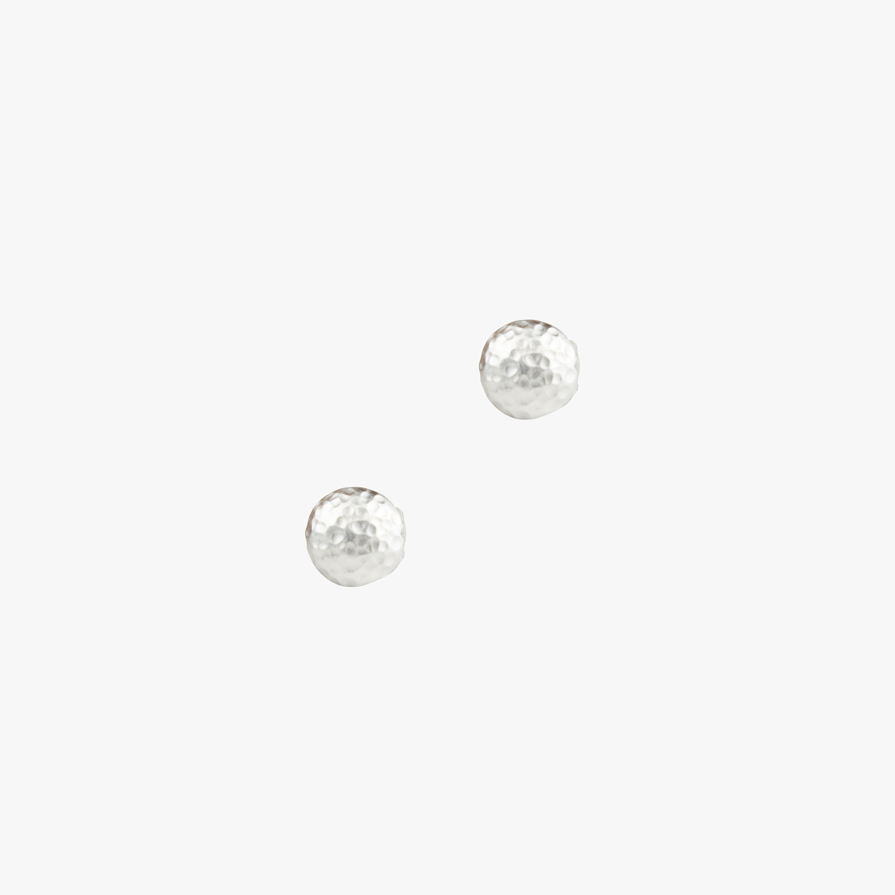 Runde Ohrstecker gehämmert Sterling Silber MonikaHerré