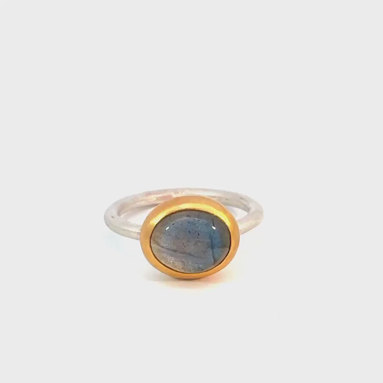 Labradorite Solitaire -ring, handmade high quality artisanal -rings, mixed metals -jewelry, Geburtstagsgeschenk für sie, ...jewelry